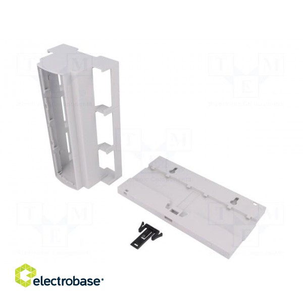 Enclosure: for DIN rail mounting | Y: 91mm | X: 160.2mm | Z: 53mm | ABS image 2
