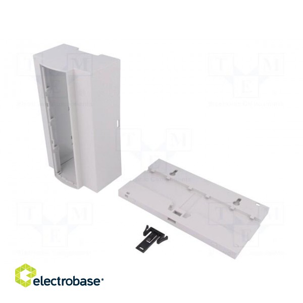 Enclosure: for DIN rail mounting | Y: 91mm | X: 160.2mm | Z: 62mm | grey image 2