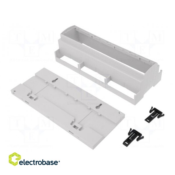 Enclosure: for DIN rail mounting | Y: 91mm | X: 213mm | Z: 62mm | grey image 1