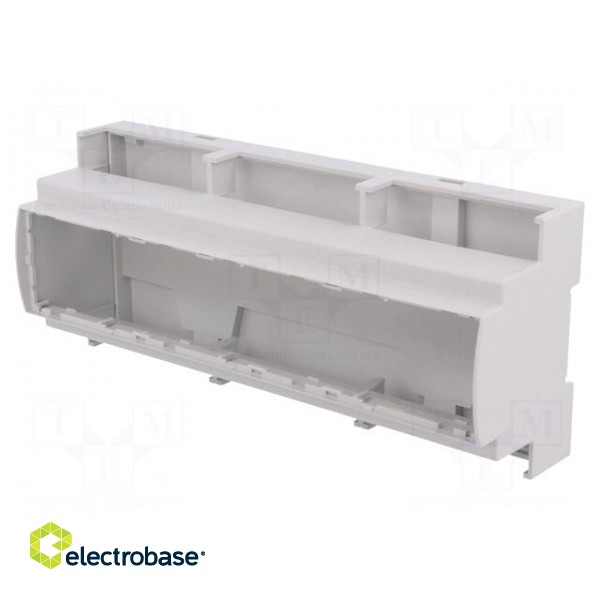 Enclosure: for DIN rail mounting | Y: 91mm | X: 213mm | Z: 53mm | ABS image 1