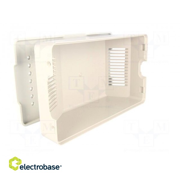 Enclosure: for power supplies | Y: 187mm | X: 110mm | Z: 70mm | ABS | grey paveikslėlis 6