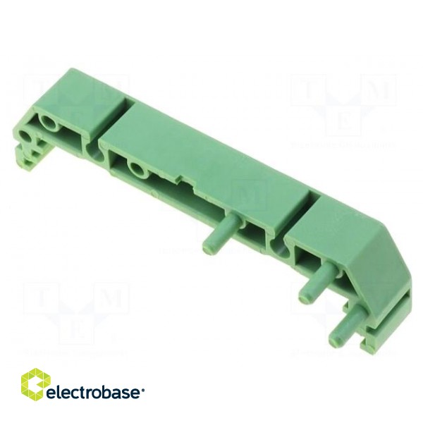 DIN rail mounting bracket | 72x11mm | Body: green