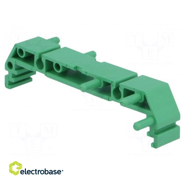 DIN rail mounting bracket | 72x11mm | Body: green фото 1