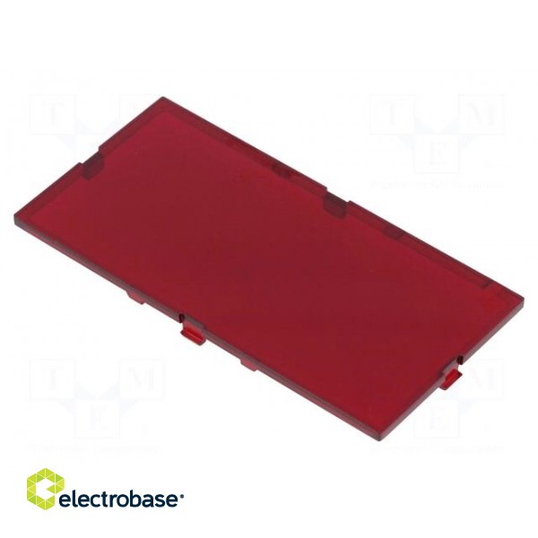 Front panel | without frame,with holder | semi-transparent red фото 1