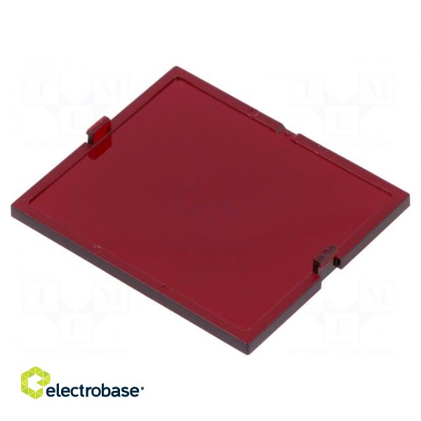 Front panel | without frame,with holder | semi-transparent red фото 2