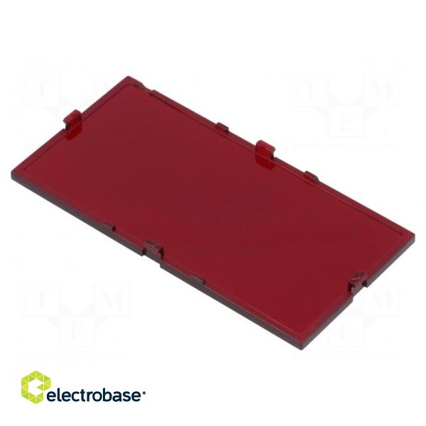 Front panel | without frame,with holder | semi-transparent red image 1