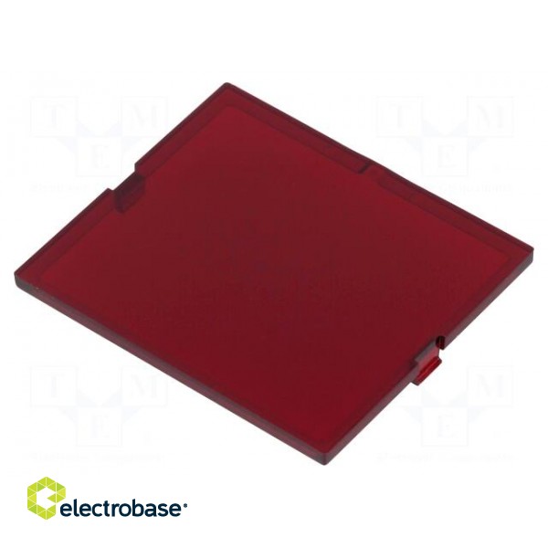 Front panel | without frame,with holder | semi-transparent red фото 1