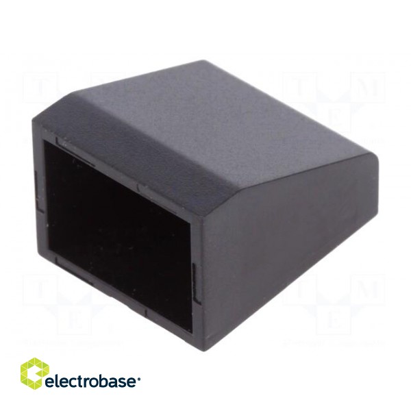 Stopper | for enclosures | UL94HB | Mat: ABS | black | 17.5mm фото 1