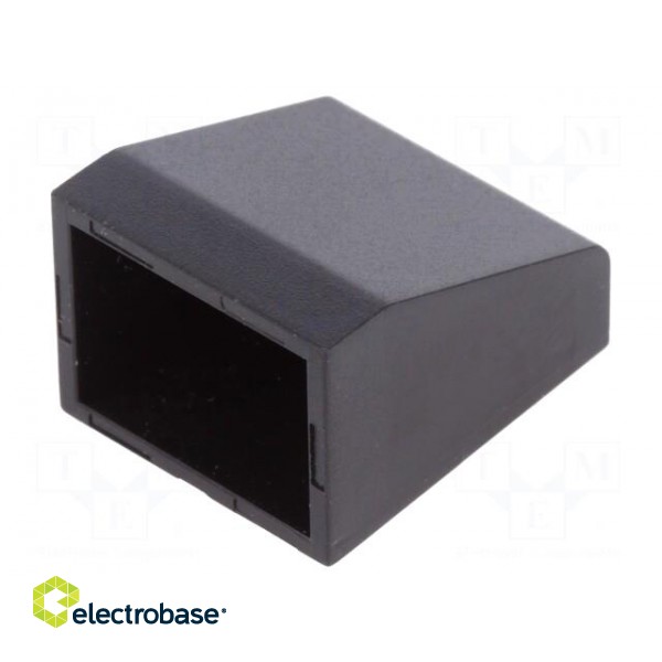 Stopper | for enclosures | UL94HB | Mat: ABS | black | 17.5mm image 1