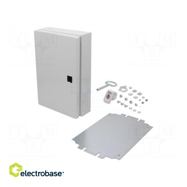 Enclosure: wall mounting | X: 200mm | Y: 300mm | Z: 80mm | E-BOX KX | IP66 image 1