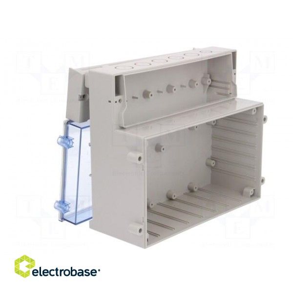 Enclosure: wall mounting | X: 213mm | Y: 185mm | Z: 104mm | ABS | grey image 2