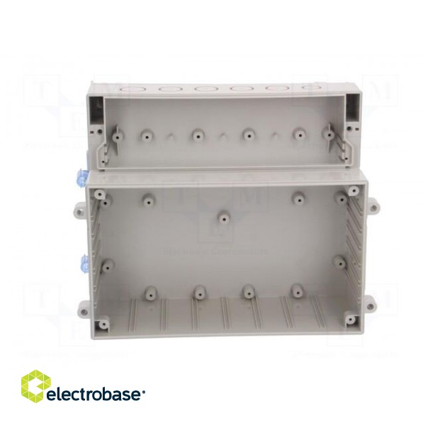 Enclosure: wall mounting | X: 213mm | Y: 185mm | Z: 104mm | ABS | grey image 3