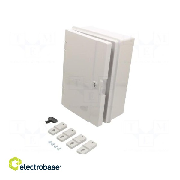 Enclosure: wall mounting | X: 221mm | Y: 311mm | Z: 137mm | ABS | IP65 image 1