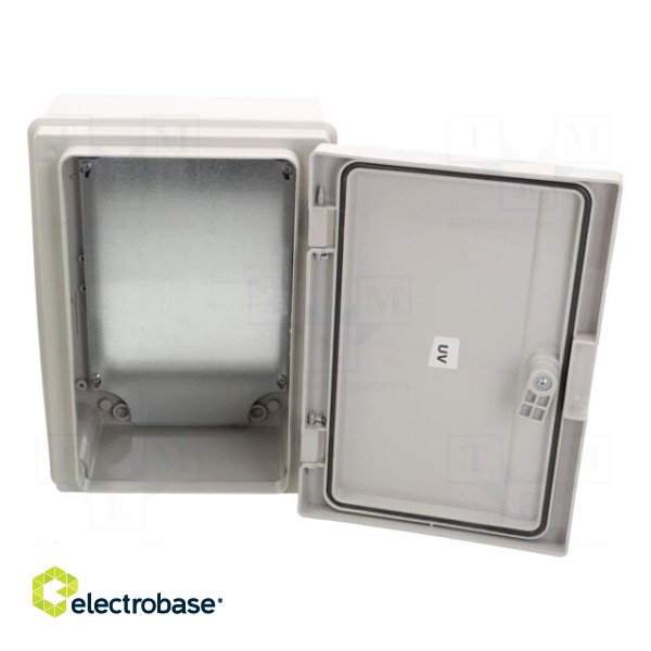 Enclosure: wall mounting | X: 221mm | Y: 311mm | Z: 137mm | ABS | IP65 фото 3