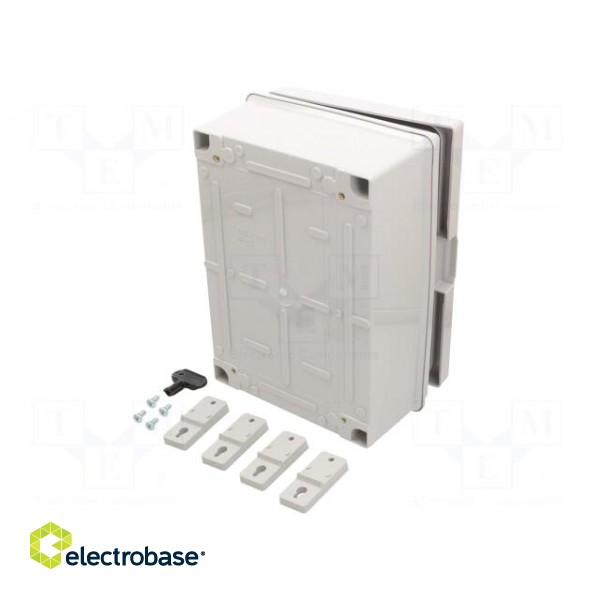 Enclosure: wall mounting | X: 221mm | Y: 311mm | Z: 137mm | ABS | IP65 image 4