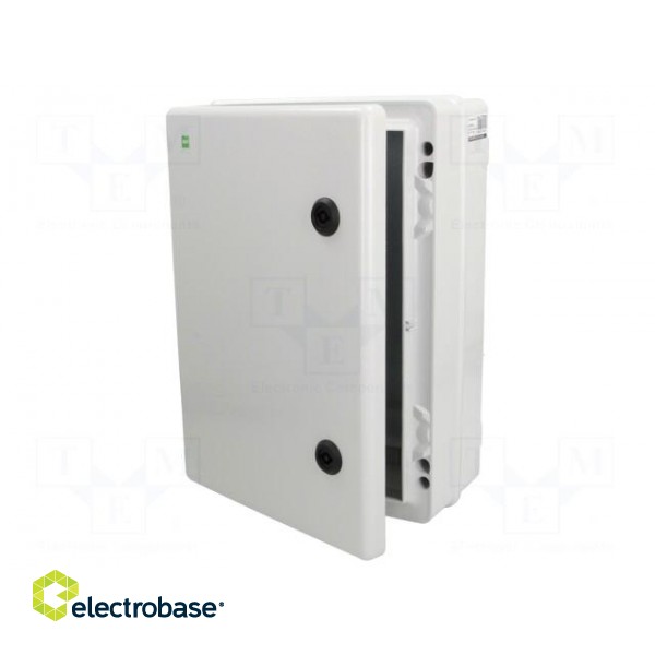 Enclosure: wall mounting | X: 252mm | Y: 352mm | Z: 142mm | ABS | grey image 1