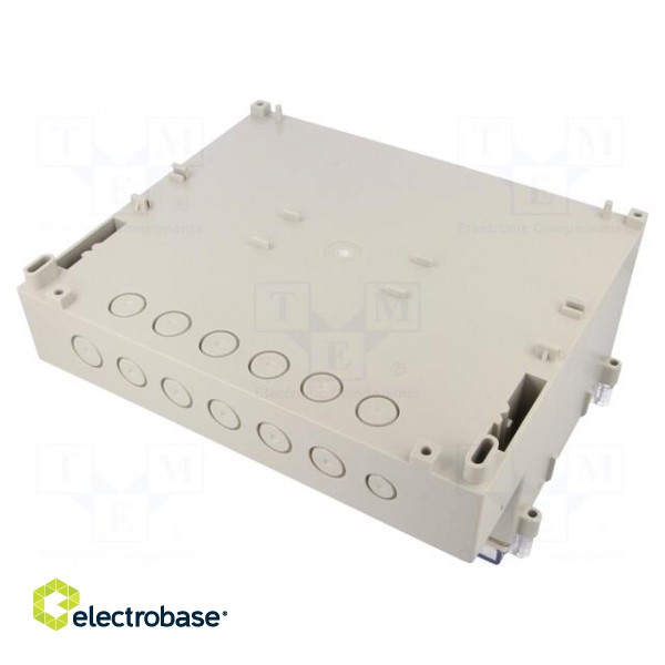 Enclosure: wall mounting | X: 256mm | Y: 217mm | Z: 132mm | ABS | grey image 2