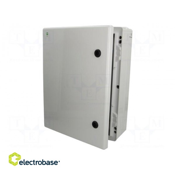 Enclosure: wall mounting | X: 356mm | Y: 456mm | Z: 162mm | ABS | grey image 3
