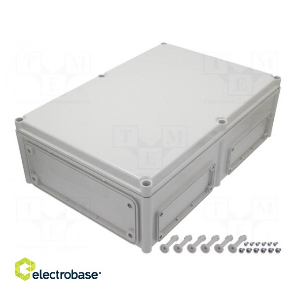 Enclosure: wall mounting | X: 380mm | Y: 560mm | Z: 180mm | EK | grey | IK08 image 1