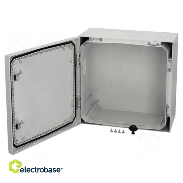 Enclosure: wall mounting | X: 400mm | Y: 400mm | Z: 210mm | ARCA | grey image 2