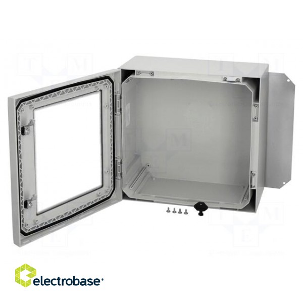 Enclosure: wall mounting | X: 400mm | Y: 400mm | Z: 210mm | ARCA | grey фото 2