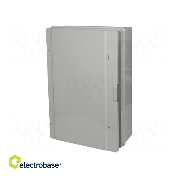 Enclosure: wall mounting | X: 410mm | Y: 610mm | Z: 202mm | ABS | grey image 1