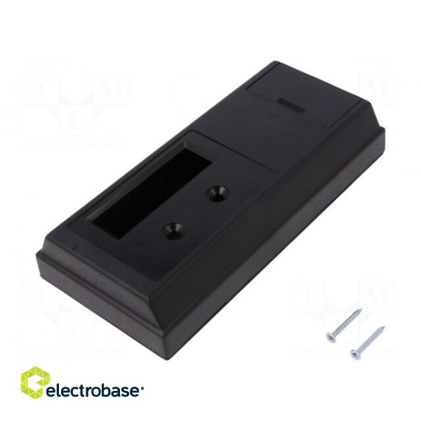 Enclosure: wall mounting | X: 81mm | Y: 170mm | Z: 32mm | ABS | black image 1