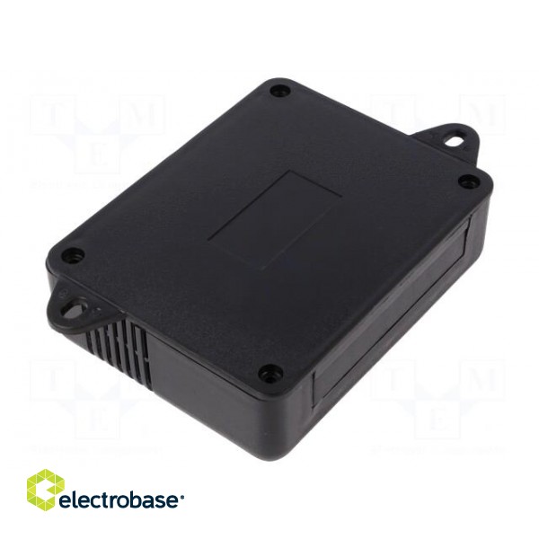 Enclosure: wall mounting | X: 90mm | Y: 115mm | Z: 37mm | ABS | black image 2