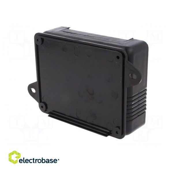 Enclosure: wall mounting | X: 90mm | Y: 115mm | Z: 37mm | ABS | black image 5
