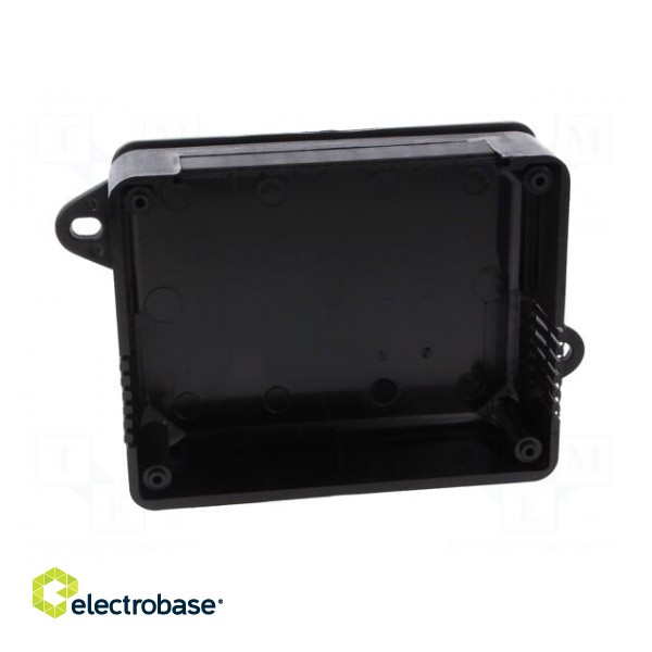 Enclosure: wall mounting | X: 90mm | Y: 115mm | Z: 37mm | ABS | black image 8
