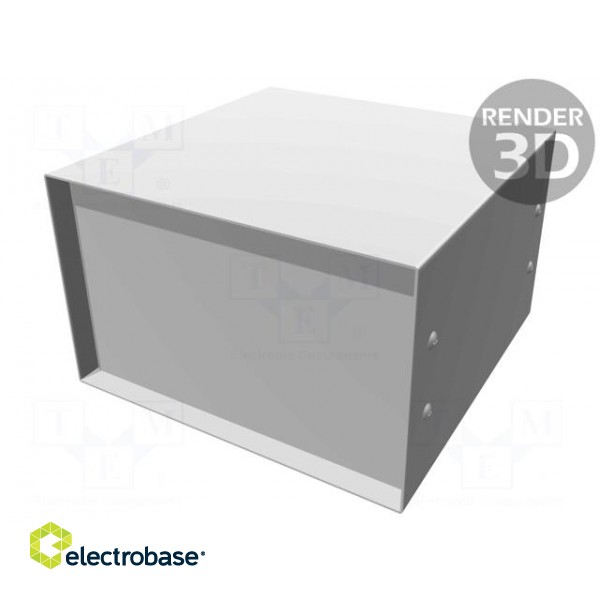 Enclosure: with panel | vented | 1458 | X: 203mm | Y: 203mm | Z: 127mm