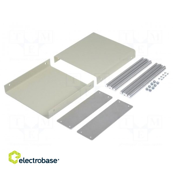 Enclosure: with panel | 1402 | X: 180mm | Y: 185mm | Z: 61mm | aluminium