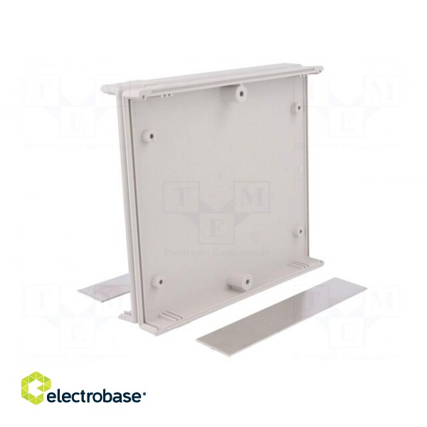 Enclosure: with panel | 1598 | X: 154mm | Y: 36mm | Z: 179mm | ABS | grey image 2