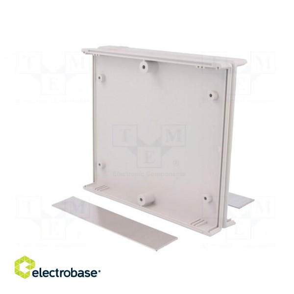 Enclosure: with panel | 1598 | X: 154mm | Y: 36mm | Z: 179mm | ABS | grey image 4