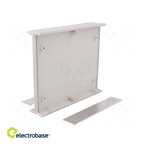 Enclosure: with panel | 1598 | X: 154mm | Y: 36mm | Z: 179mm | ABS | grey image 6