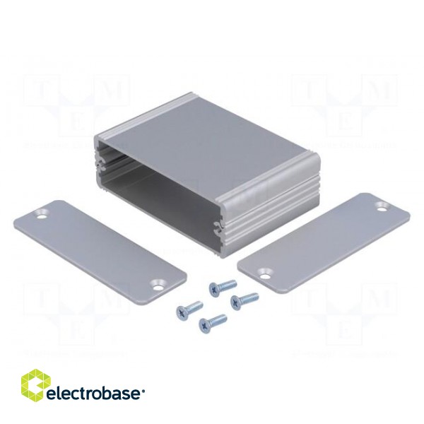Enclosure: with panel | AKG | X: 71mm | Y: 50mm | Z: 24mm | aluminium | grey image 1