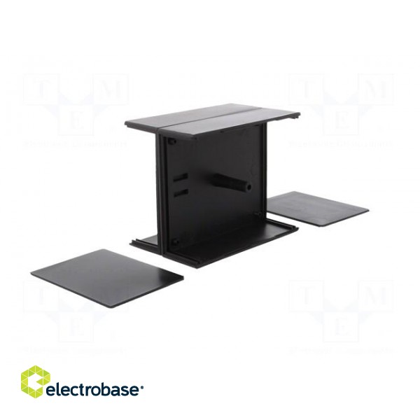 Enclosure: with panel | vented | X: 90mm | Y: 110mm | Z: 68mm | black image 2