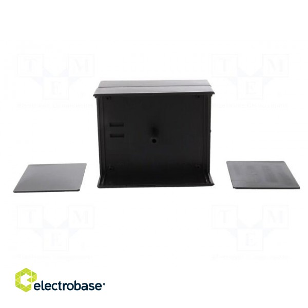 Enclosure: with panel | vented | X: 90mm | Y: 110mm | Z: 68mm | black image 3