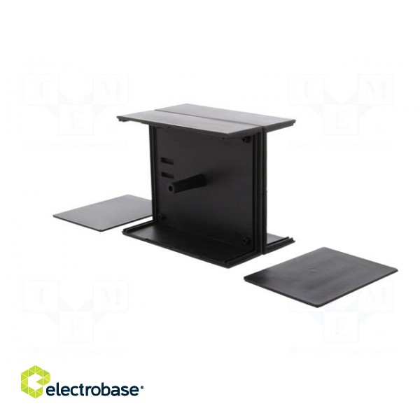 Enclosure: with panel | vented | X: 90mm | Y: 110mm | Z: 68mm | black image 4