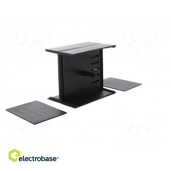 Enclosure: with panel | vented | X: 90mm | Y: 110mm | Z: 68mm | black image 6