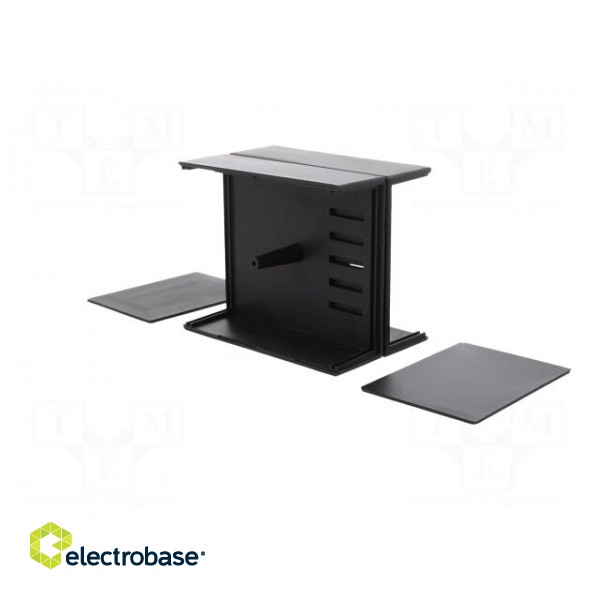 Enclosure: with panel | vented | X: 90mm | Y: 110mm | Z: 68mm | black image 8