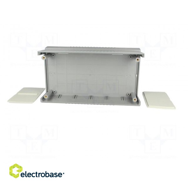 Enclosure: with panel | X: 100mm | Y: 190mm | Z: 60mm | ABS | dark grey image 3