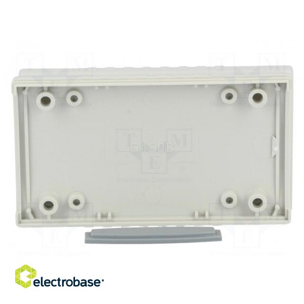 Enclosure: with panel | X: 50mm | Y: 90mm | Z: 16mm | ABS | light grey image 3