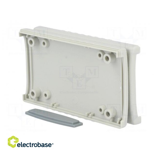 Enclosure: with panel | X: 50mm | Y: 90mm | Z: 16mm | ABS | light grey image 4