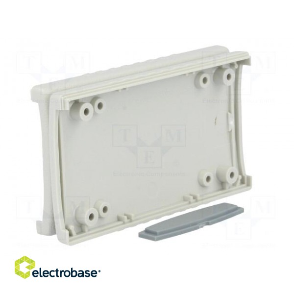Enclosure: with panel | X: 50mm | Y: 90mm | Z: 16mm | ABS | light grey image 6