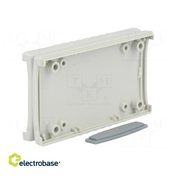 Enclosure: with panel | X: 50mm | Y: 90mm | Z: 16mm | ABS | light grey image 2