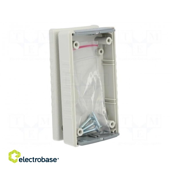 Enclosure: with panel | X: 50mm | Y: 90mm | Z: 24mm | ABS | light grey image 8