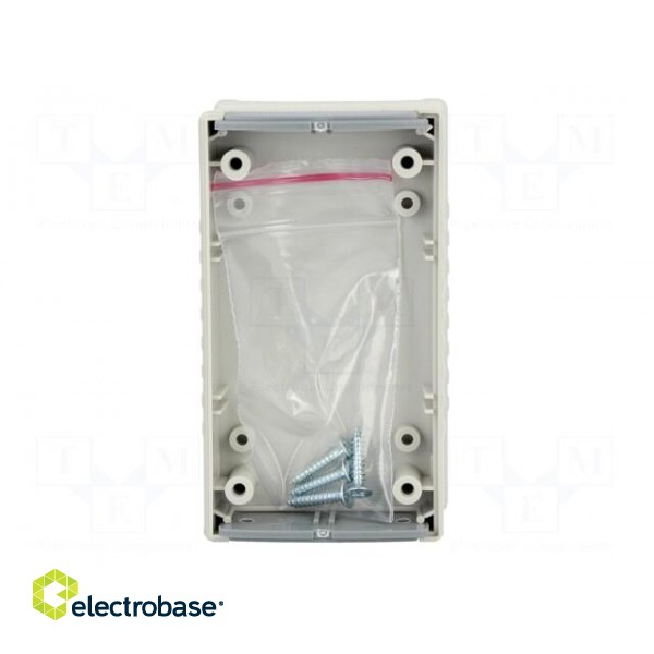 Enclosure: with panel | X: 50mm | Y: 90mm | Z: 24mm | ABS | light grey image 9