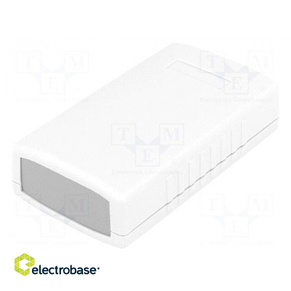 Enclosure: with panel | X: 50mm | Y: 90mm | Z: 24mm | ABS | light grey image 1