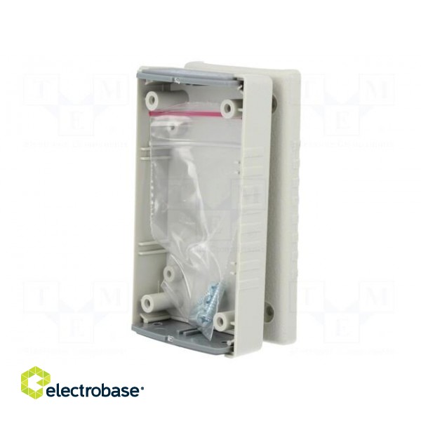 Enclosure: with panel | X: 50mm | Y: 90mm | Z: 24mm | ABS | light grey image 2